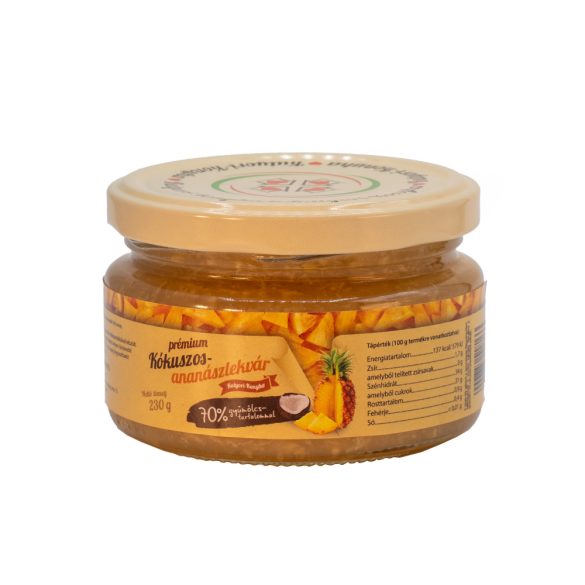 Kutyori prémium kókuszos ananász lekvár 230 g 