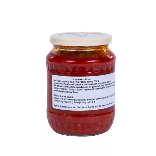 Kutyori házi, konyhakész lecsó 650 g 